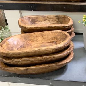 Small Wood Dough Bowl